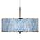 Giclee Glow Beachcomb Blue 16" Wide Modern Pendant Light