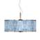 Giclee Glow Beachcomb Blue 20" Wide 3-Light Modern Drum Pendant Light