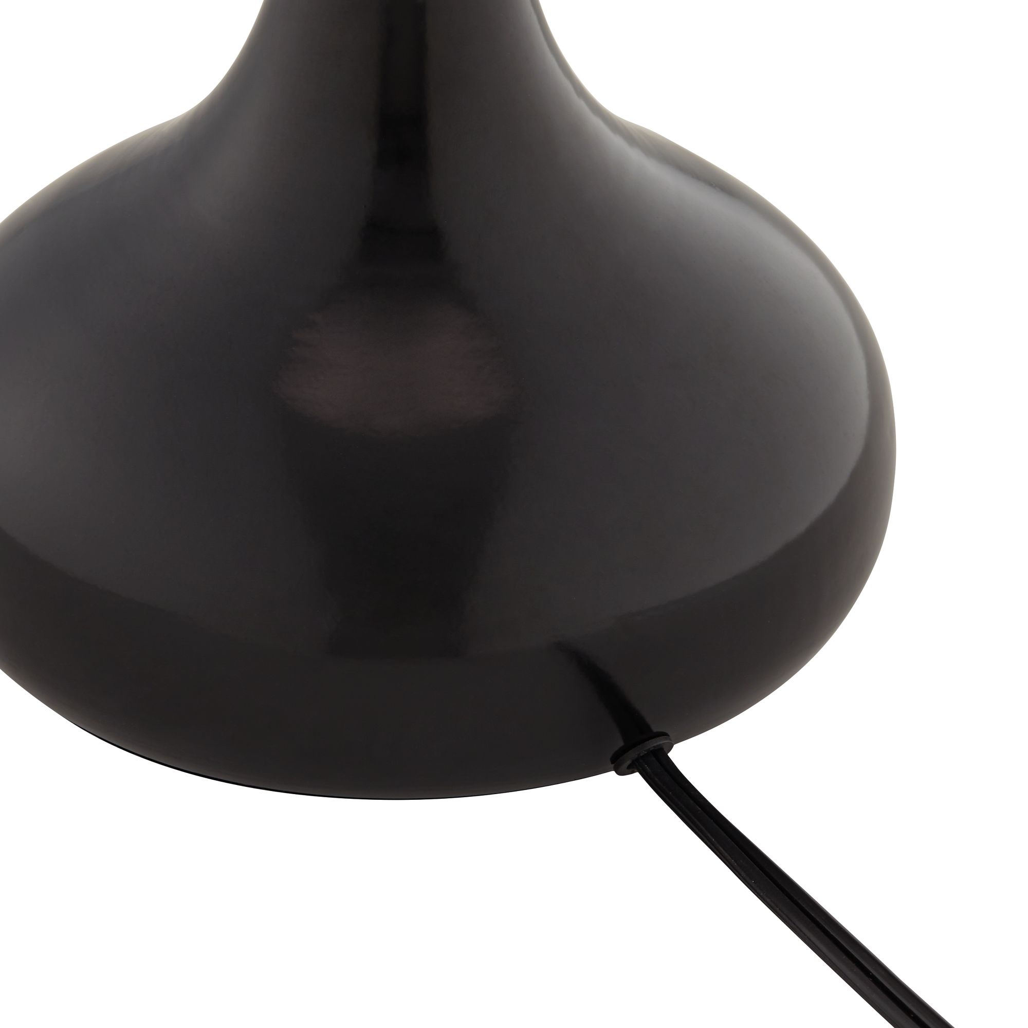 Image 4 Giclee Glow Black Droplet 23 1/2: Retro Cobblestones Shade Table Lamp more views