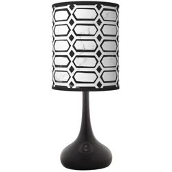 Giclee Glow Black Droplet 23 1/2" High Rhombi Shade Table Lamp