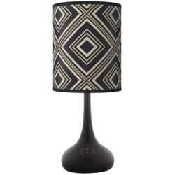 Giclee Glow Black Droplet 23 1/2" High Rhythm Shade Table Lamp