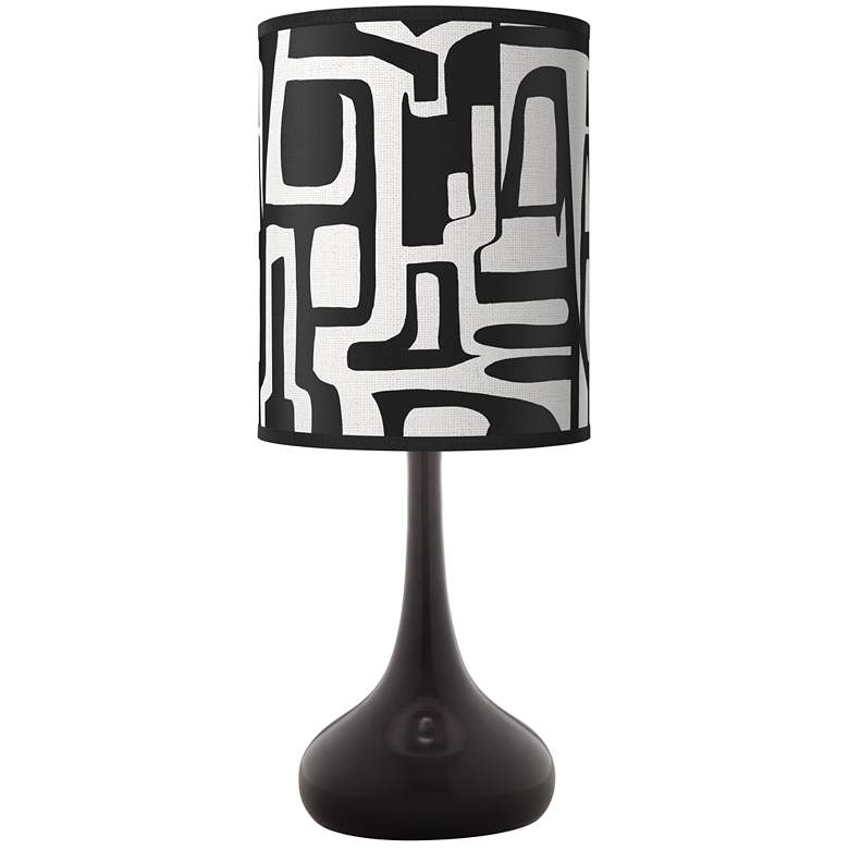 Image 1 Giclee Glow Black Droplet 23 1/2" High Tempo Shade Modern Table Lamp