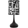 1_Giclee Glow Black Droplet 23 1/2" High Tempo Shade Modern Table Lamp