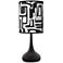 Giclee Glow Black Droplet 23 1/2" High Tempo Shade Modern Table Lamp