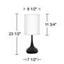5_Giclee Glow Black Droplet 23 1/2" High Tempo Shade Modern Table Lamp more views