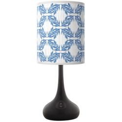 Giclee Glow Black Droplet 23 1/2" Leaf Symmetry Table Lamp