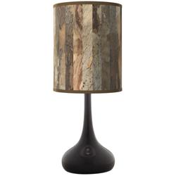 Giclee Glow Black Droplet 23 1/2" Paper Bark Shade Table Lamp