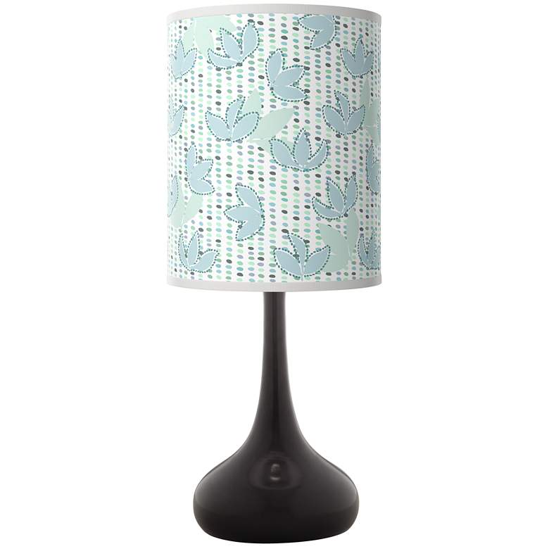 Image 1 Giclee Glow Black Droplet 23 1/2" Spring Shade Table Lamp