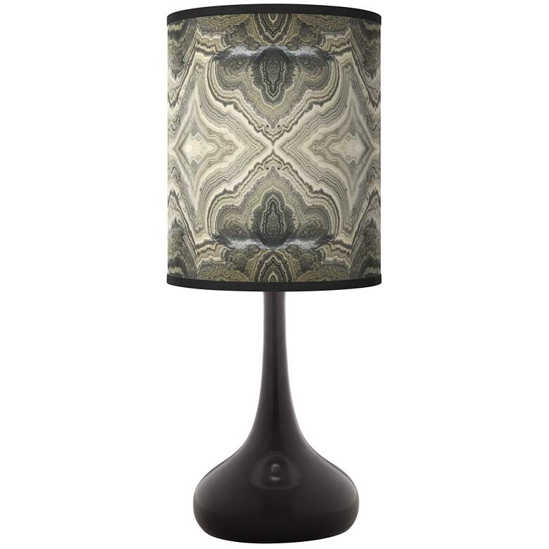 Image 1 Giclee Glow Black Droplet 23 1/2" Sprouting Marble Shade Table Lamp