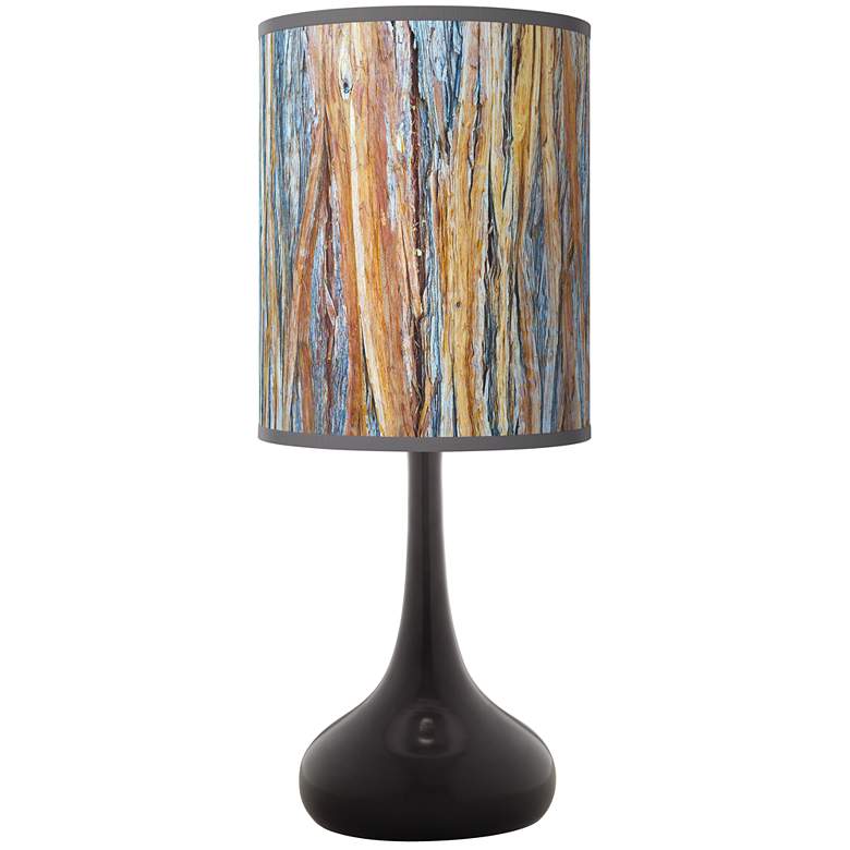 Image 1 Giclee Glow Black Droplet 23 1/2" Striking Bark Modern Table Lamp