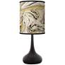 1_Giclee Glow Black Droplet 23 1/2" Venetian Pattern Shade Table Lamp