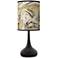 Giclee Glow Black Droplet 23 1/2" Venetian Pattern Shade Table Lamp