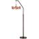 Giclee Glow Bountiful Blooms 71 1/2" Bronze Downbridge Arc Floor Lamp