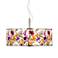 Giclee Glow Bountiful Blooms Pattern 20" Wide Drum Shade Pendant Light