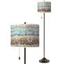 1_Giclee Glow Bronze Club 62" High Marble Jewel Shade Floor Lamp