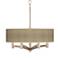 Giclee Glow Burlap Print 20" Wide 6-Light Nickel Pendant Chandelier