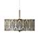 Giclee Glow Calathea Gem 16" Wide Drum Shade Pendant Light