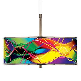 Image1 of Giclee Glow Colors In Motion Shade 16" Wide Modern Pendant Light
