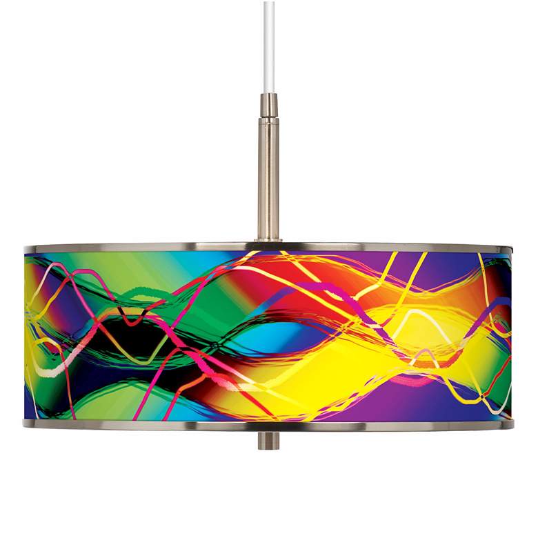 Image 1 Giclee Glow Colors In Motion Shade 16" Wide Modern Pendant Light