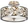 Giclee Glow Craftsman Mosaic Shade 14" Rustic Modern Ceiling Light