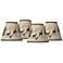 Giclee Glow Deer Lodge Set of 4 Clip Chandelier Shades 3x6x5 (Clip-On)