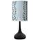 Giclee Glow Drifting Petals 23 1/2" High Black Droplet Table Lamp