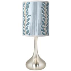 Giclee Glow Drifting Petals 23 1/2&quot; High Silver Droplet Table Lamp