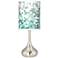Giclee Glow Droplet 23 1/2" Aqua Mosaic Shade Modern Table Lamp