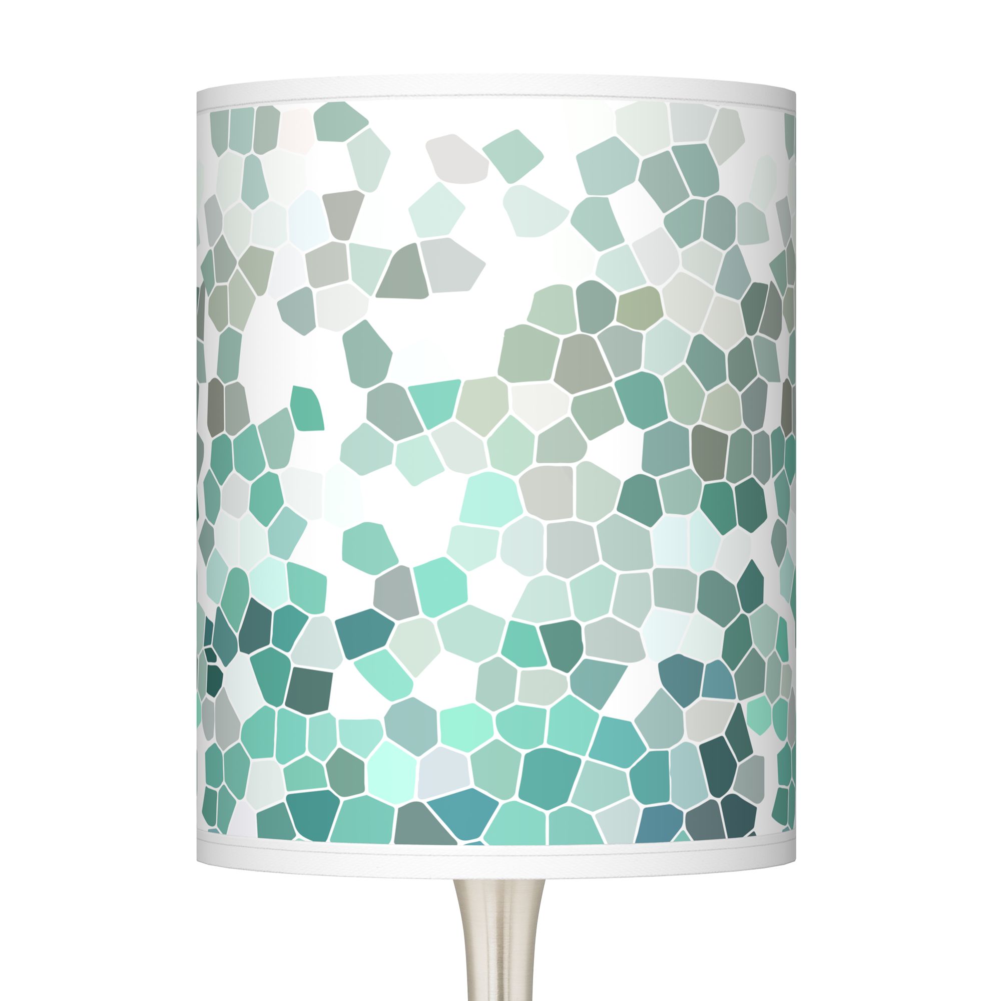 Image 2 Giclee Glow Droplet 23 1/2" Aqua Mosaic Shade Table Lamps Set of 2 more views