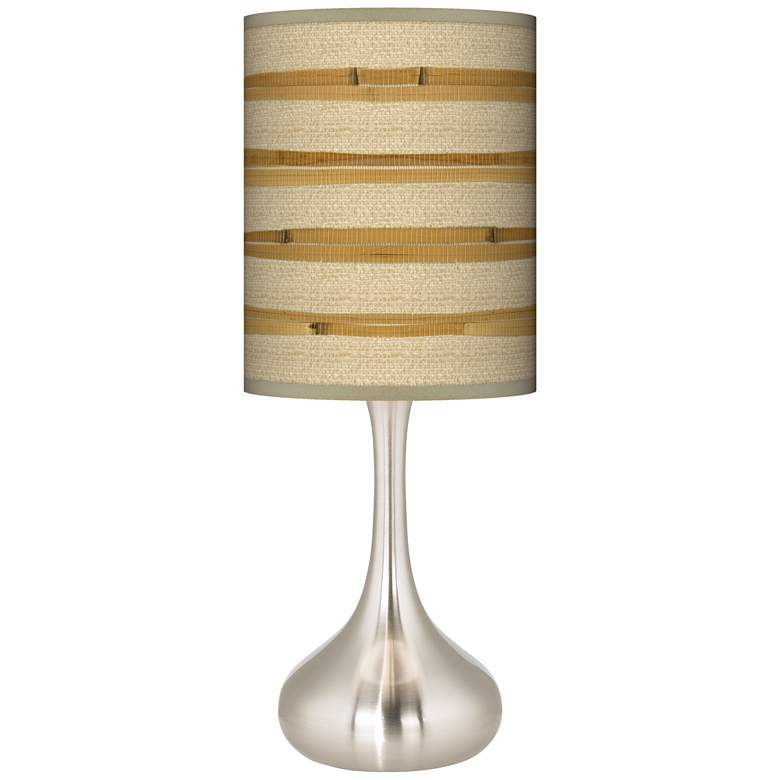 Image 2 Giclee Glow Droplet 23 1/2" Bamboo Wrap Shade Modern Table Lamp