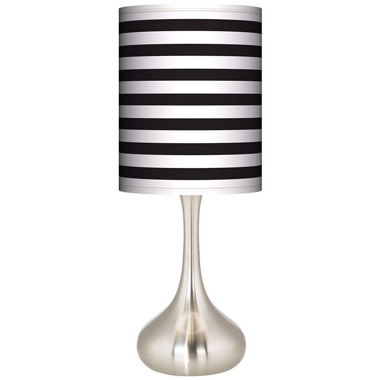 Image 2 Giclee Glow Droplet 23 1/2" Black Stripe Modern Coastal Table Lamp