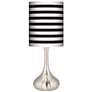 2_Giclee Glow Droplet 23 1/2" Black Stripe Modern Coastal Table Lamp