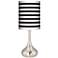 Giclee Glow Droplet 23 1/2" Black Stripe Modern Coastal Table Lamp