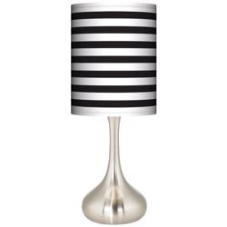 Giclee Glow Droplet 23 1/2" Black Stripe Modern Coastal Table Lamp