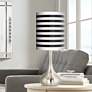 1_Giclee Glow Droplet 23 1/2" Black Stripe Modern Coastal Table Lamp