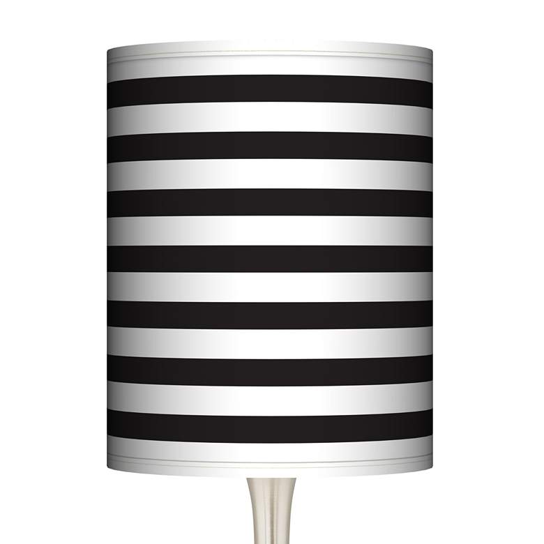 Image 3 Giclee Glow Droplet 23 1/2" Black Stripe Modern Coastal Table Lamp more views