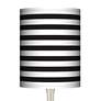 3_Giclee Glow Droplet 23 1/2" Black Stripe Modern Coastal Table Lamp more views