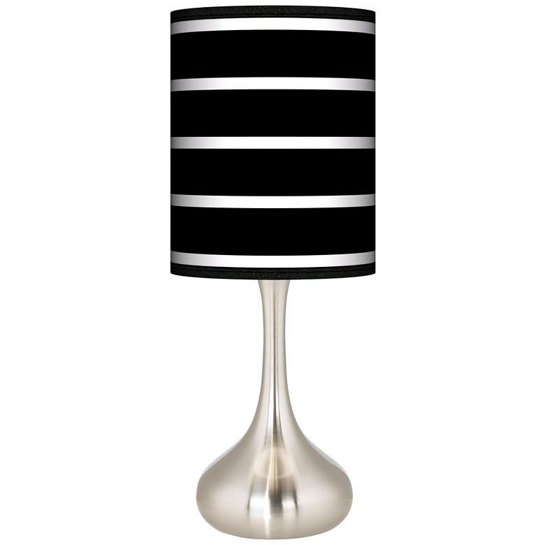 Image 2 Giclee Glow Droplet 23 1/2" Bold Black Stripe Shade Modern Table Lamp