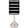 Giclee Glow Droplet 23 1/2" Bold Black Stripe Shade Modern Table Lamp