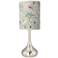 Giclee Glow Droplet 23 1/2" Botanical Shade Brushed Nickel Table Lamp