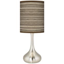 Giclee Glow Droplet 23 1/2" Faux Cedar Zebrawood Shade Table Lamp
