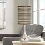 1_Giclee Glow Droplet 23 1/2" Faux Cedar Zebrawood Shade Table Lamp