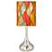 Giclee Glow Droplet 23 1/2" Flame Mosaic Shade Modern Table Lamp
