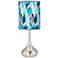 Giclee Glow Droplet 23 1/2" High Blue Mosaic Shade Modern Table Lamp