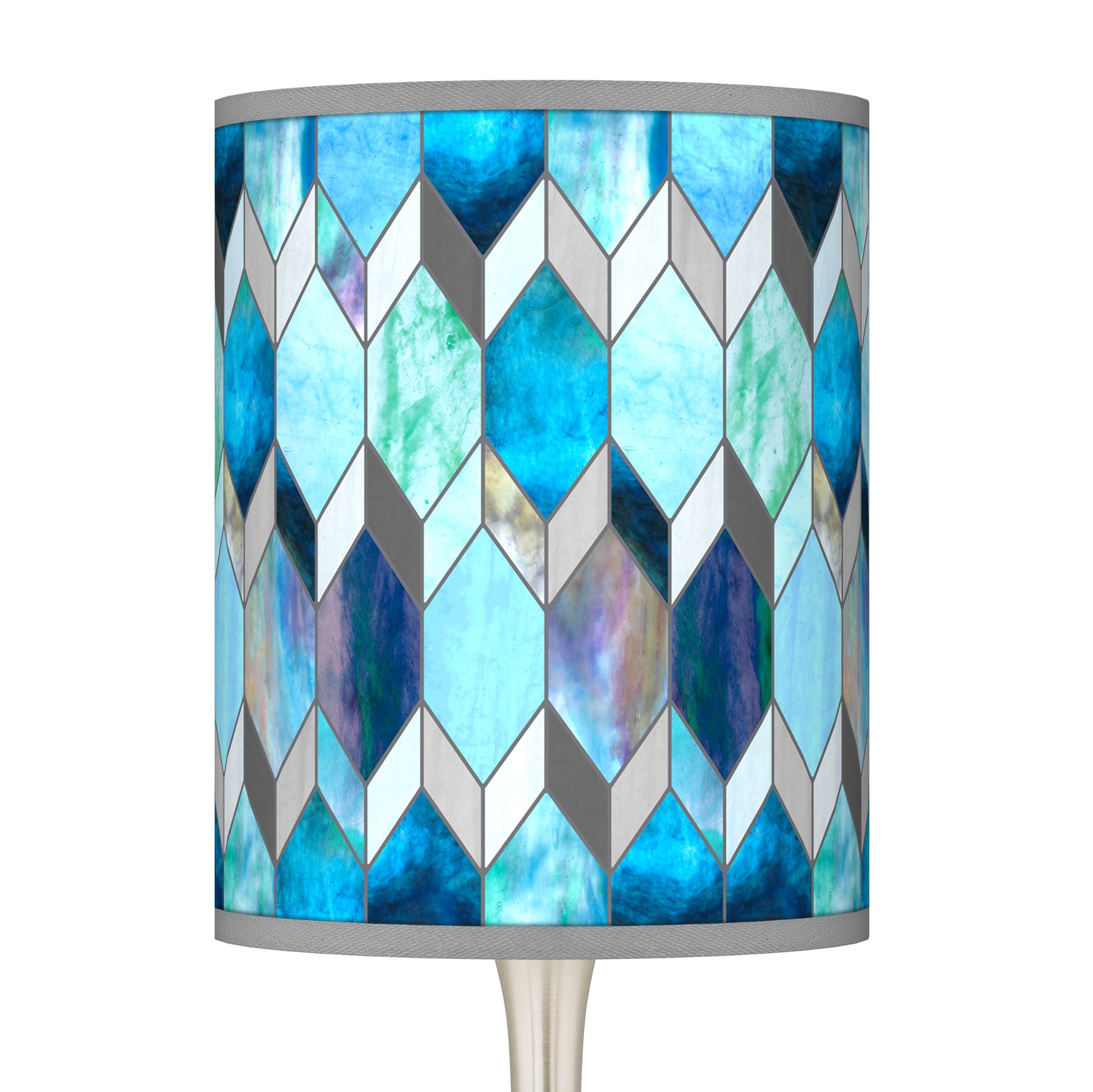 Image 3 Giclee Glow Droplet 23 1/2" High Blue Mosaic Shade Modern Table Lamp more views