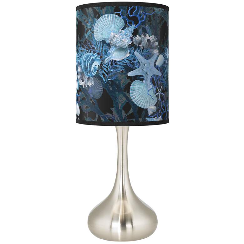 Image 1 Giclee Glow Droplet 23 1/2" High Coastal Blue Seas Shade Table Lamp