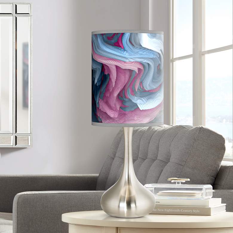 Image 1 Giclee Glow Droplet 23 1/2" High Europa Shade Modern Table Lamp