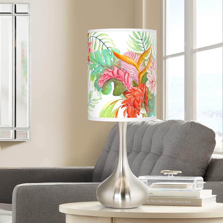 Image 1 Giclee Glow Droplet 23 1/2" High Island Floral Tropical Table Lamp