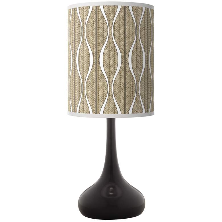 Image 1 Giclee Glow Droplet 23 1/2" High Swell Shade Black Table Lamp
