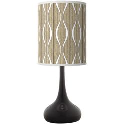 Giclee Glow Droplet 23 1/2" High Swell Shade Black Table Lamp